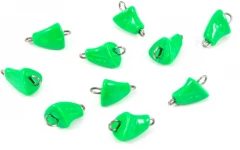 Груз Пуля-эксцентрик окрашенный разборный Яман (10 шт.) - 4 гр., зелёный /750/