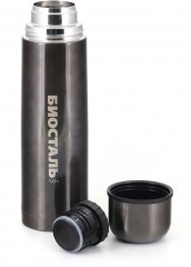 Термос   Биосталь   с узкой горловиной, цв. вороненая сталь, 1,0 л /12/