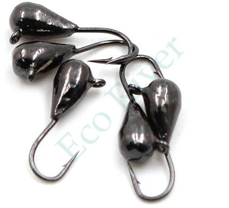 Мормышка вольфрамовая Яман Капля с ушк, р.3,вес 0,50,цв.черн.никель(уп.5 шт.)
