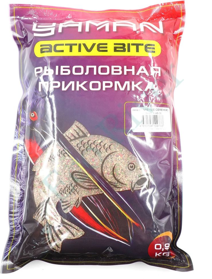Прикормка Yaman Active Bite Лещ (жареные семечки), цв. микс, 900 г/15/