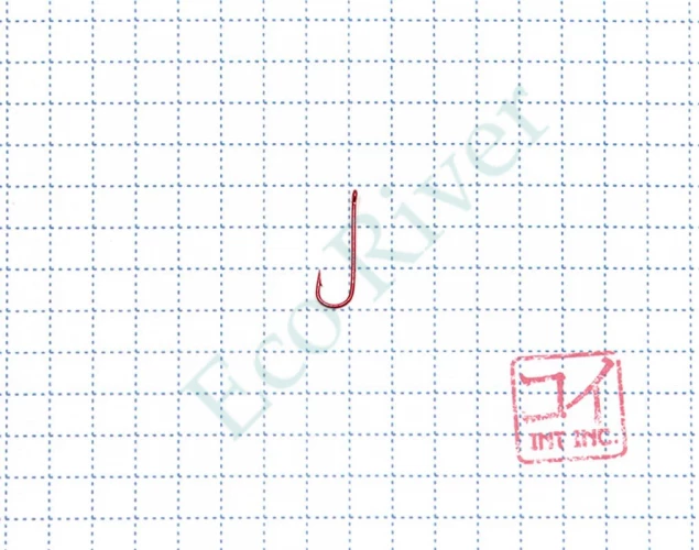 Крючок KOI ROUND BEND, размер 16 (INT), цвет RED (10 шт.)/200/