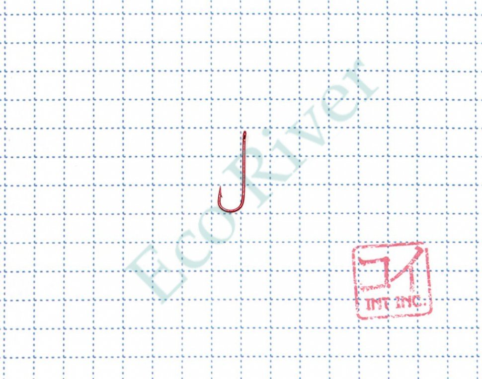 Крючок KOI ROUND BEND, размер 16 (INT), цвет RED (10 шт.)/200/