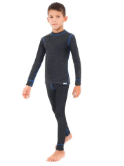 Комплект термо Saimaa X-Line детский серый/синяя нить р.128-134