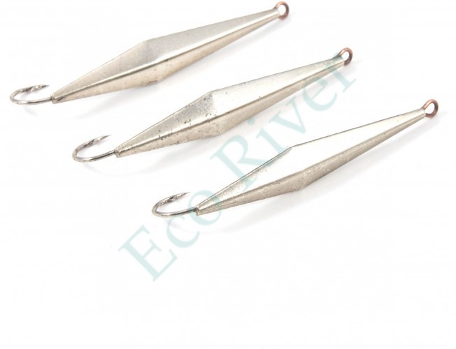 Блесна вертикальная Яман Киллер,размер 40 мм, вес 3,5 г, цвет никель (уп.3 шт.)/150/