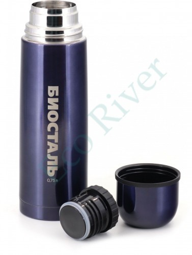 Термос Биосталь с узкой горловиной, цв. ночное небо, 0,75 л /12/