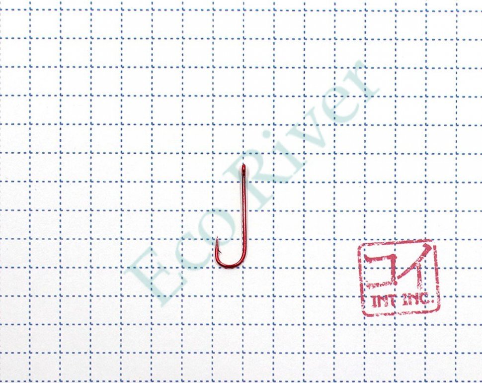 Крючок KOI ROUND BEND, размер 8 (INT), цвет RED (10 шт.)/200/