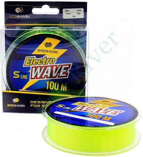 Леска Shii Saido Electro wave, L-100 м, d-0,234 мм, test-4,09 кг, желтая/100/