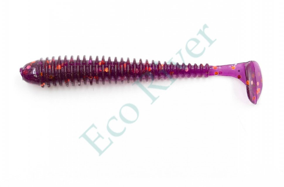 Виброхвост Yaman PRO Betta, р.4,5 inch, цвет #08 - Violet (уп. 5 шт.)