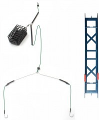 Оснастка фидерная Яман Лещ №2, кормушка 80 г, коромысло 16 см, плетеный шнур 0,25 мм, крючок №6 Ch