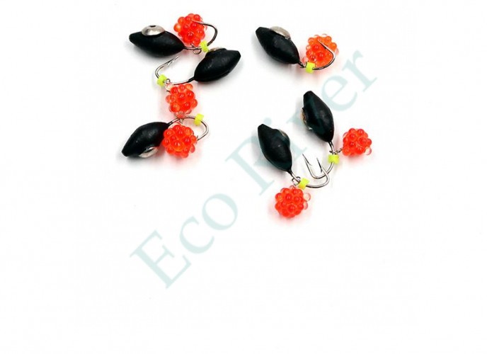 Мормышка вольф. безнасадочная Яман Овсинка с коронкой из никеля, d-4 мм, вес 1,1 г, подвеска икрин