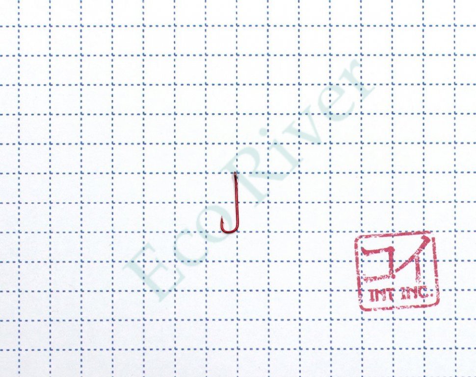 Крючок KOI ROUND BEND, размер 18 (INT), цвет RED (10 шт.)/200/