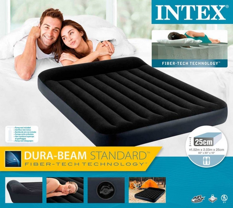 Кровать надувная INTEX 152*203*25см 64143