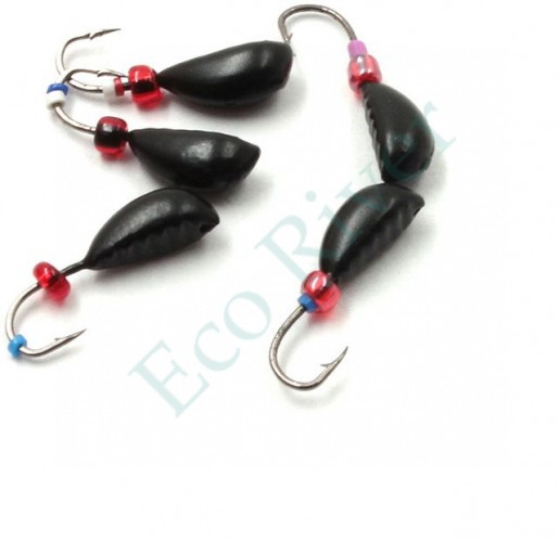 Мормышка литая Яман Жучок, вес 0,5 гр., кр. Kumho №27, цв. черный (уп. 5 шт.)