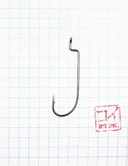 Крючок KOI O'SHAUGHNESSY WORM , размер 1 (INT), цвет BN, офсетный (10 шт.)/100/