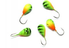 Мормышка вольфрамовая Яман  Капля с отв, р.5, вес 1,70 цв.окунь(уп.5 шт.)