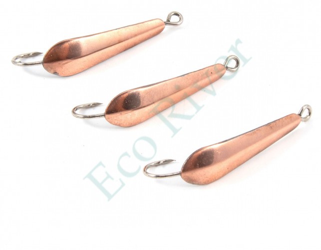 Блесна вертикальная Яман Клопик ,размер 25 мм, вес 1,7 г, цвет медь (уп.3 шт.)/150/