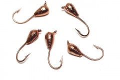 Мормышка вольф. точеная Яман Капля с ушк., р.3, вес 0,6, цв. медь (уп. 5 шт.)