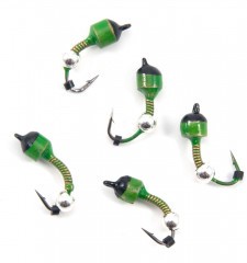 Мормышка вольф. безнасадочная Яман Лесотка №4, d-4 мм, L-10 мм, вес 1,00 г, серебряный шар, цв. са