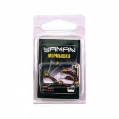 Мормышка безнасад. Яман Банан матовый шоколад, d-3 мм, вес 0,5 г, шарик латунный (уп.5 шт)