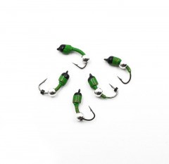 Мормышка вольф. безнасадочная Яман Лесотка №3, d-3 мм, L-8 мм, вес 0,75 г, серебряный шар, цв. сал