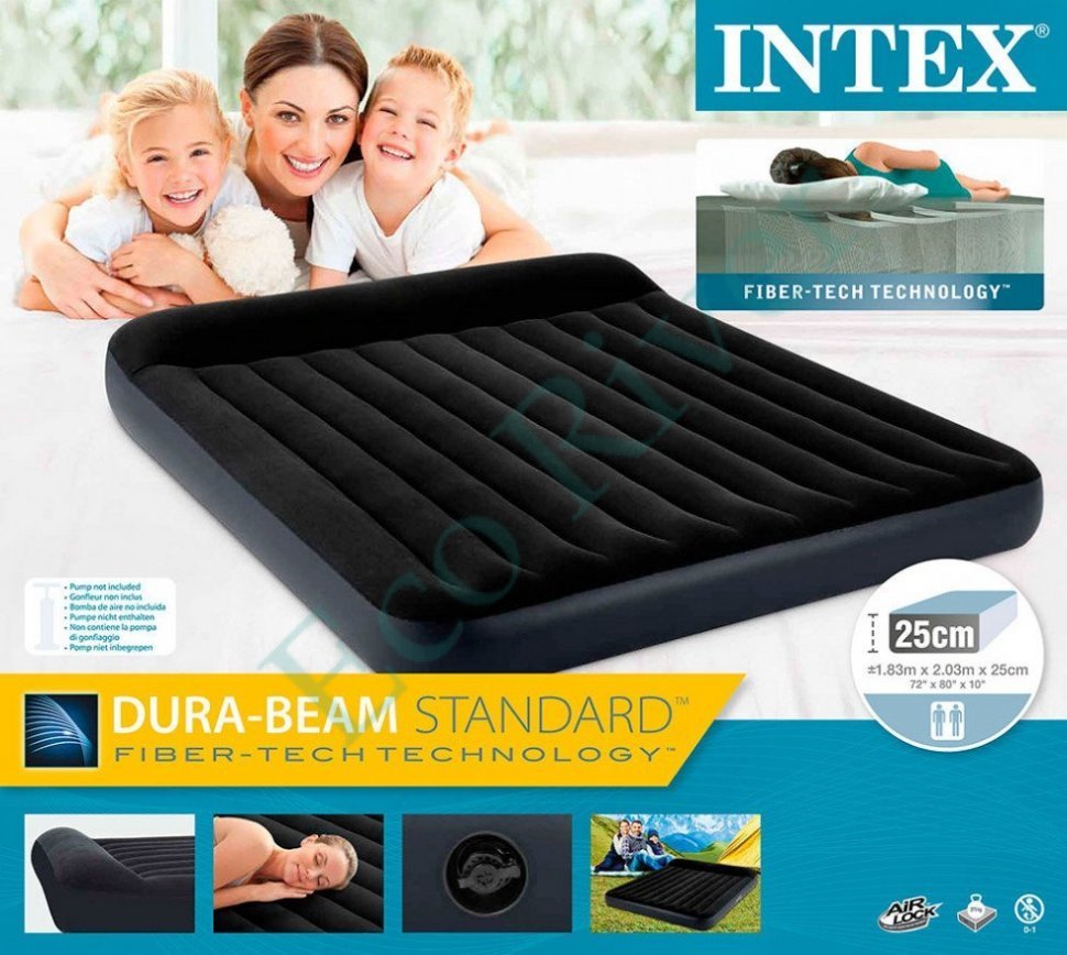 Кровать надувная INTEX 183*203*25см 64144