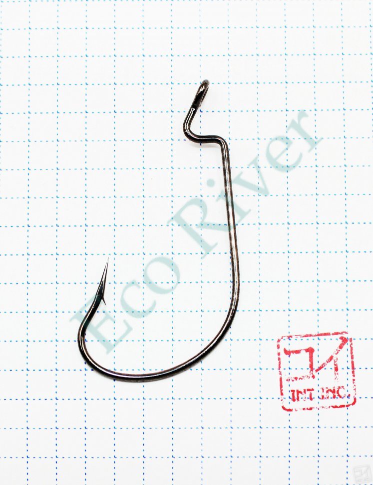 Крючок KOI OFFSET WORM , размер 5/0 (INT), цвет BN, офсетный (10 шт.)/65/