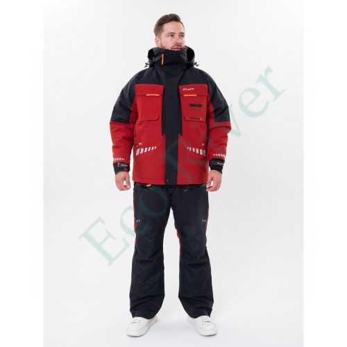 Костюм рыболовный Graff зимний до -50гр. размер 4XL/182-188 (красный)