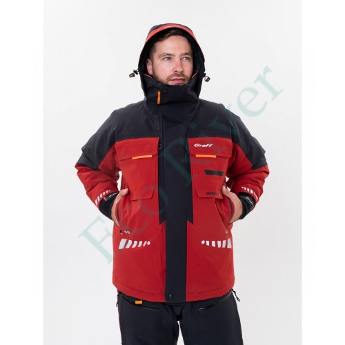 Костюм рыболовный Graff зимний до -50гр. размер 4XL/182-188 (красный)