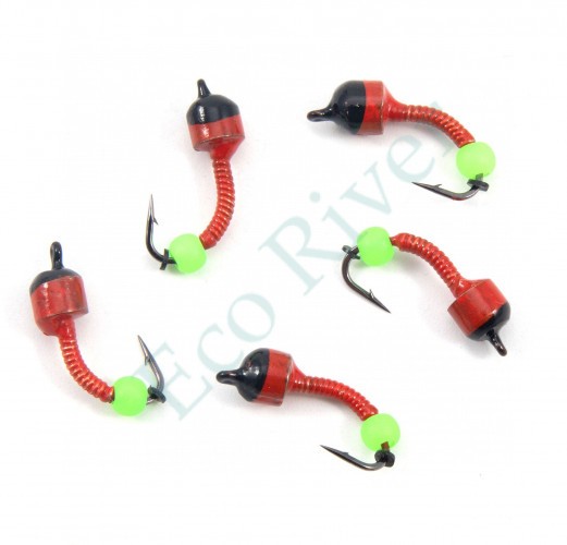 Мормышка вольф. безнасадочная Яман Лесотка №4, d-4 мм, L-10 мм, вес 1,00 г, фц. зеленый шар, цв. к