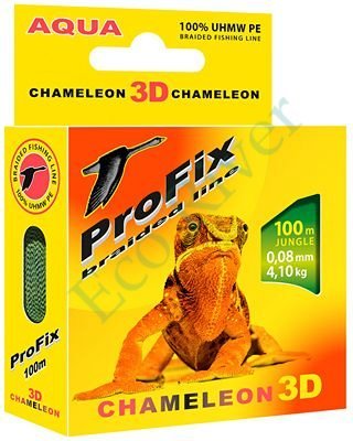 Плетеный шнур Aqua ProFix Chameleon 3D Jungle 0.12 100м