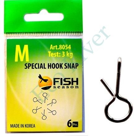 Вертлюг Fish Season накатка+застеж. Nice №14 4кг 9шт 3023-14F