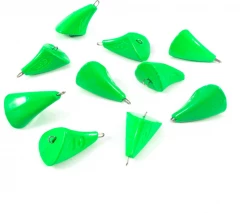 Груз Пуля-эксцентрик окрашенный разборный Яман (10 шт.) - 40 гр., зелёный/150/