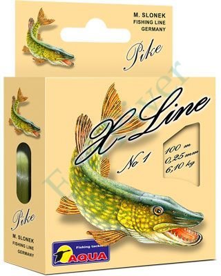 Леска Aqua X-Line Pike 0.25мм 100м