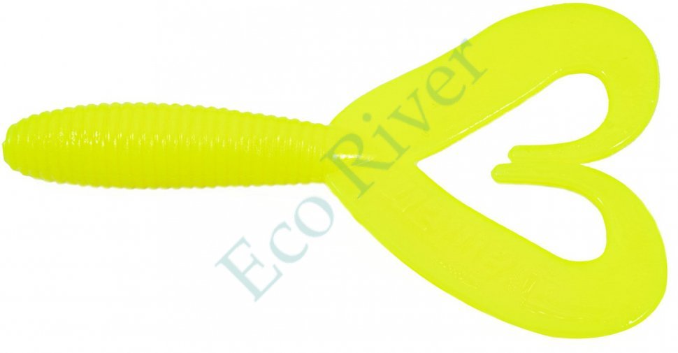 Твистер Yaman PRO Loop-Two, р.3 inch, цвет #02 - Chartreuse (уп.5 шт)
