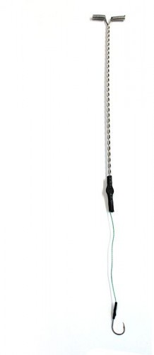 Оснастка фидерная Яман «Отвод оснащёный», отвод 12 см, плетеный шнур 0,15 мм, крючок №4 Chinu Ring (