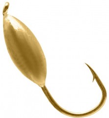 Мормышка вольфрам LumiCom Овсинка с ушком Ф5 золото