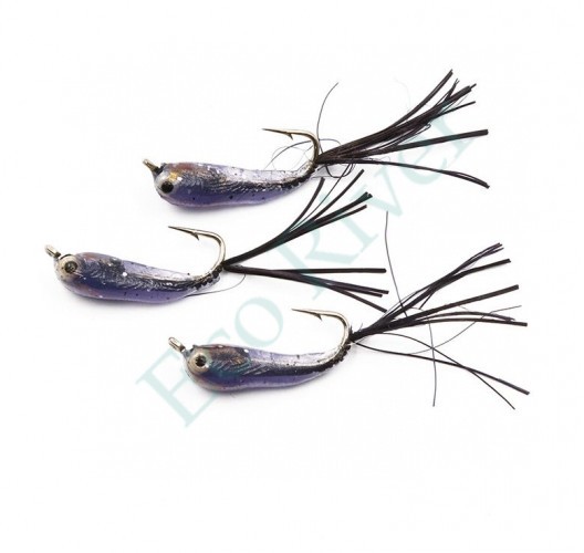 Мормышка Яман Малек пыздрик с ушком, L-15 мм, вес 0,2 г, кр. Kumho №10, цв. черный (уп. 3 шт.)