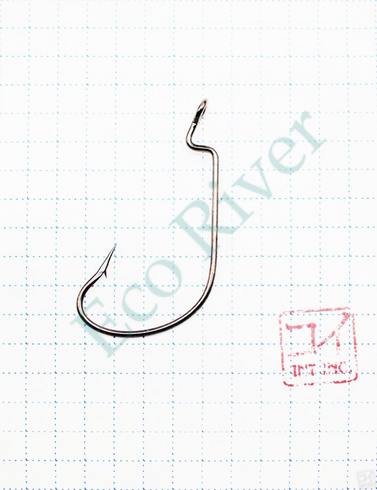 Крючок KOI OFFSET WORM , размер 3/0 (INT), цвет BN, офсетный (10 шт.)/75/