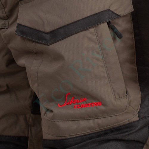 Костюм зимний поплавок Siberia Floating хаки/черный тк. breathable р.48-50/176 (Huntsman)