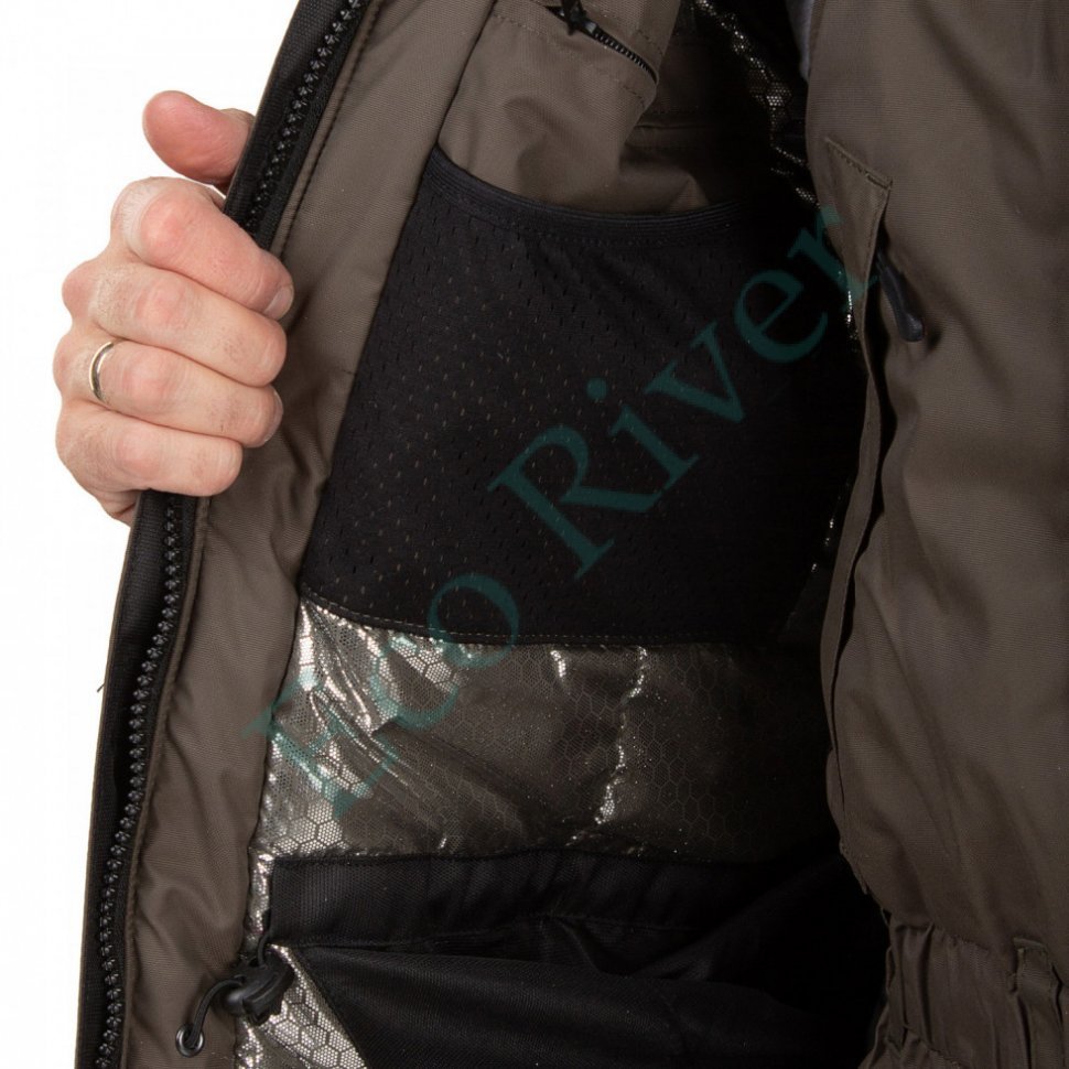 Костюм зимний поплавок Siberia Floating хаки/черный тк. breathable р.48-50/176 (Huntsman)