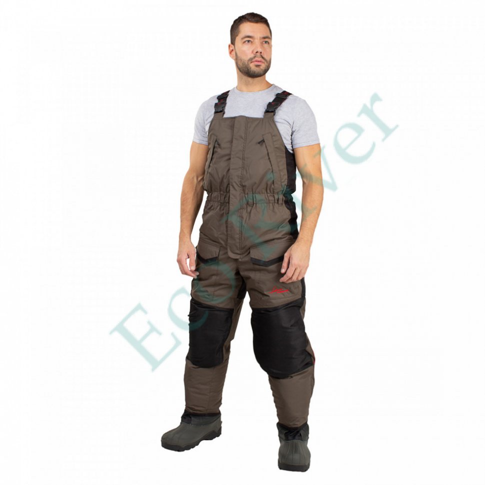 Костюм зимний поплавок Siberia Floating хаки/черный тк. breathable р.48-50/176 (Huntsman)