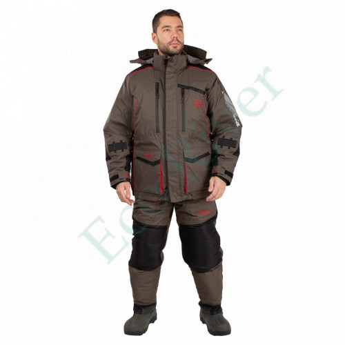 Костюм зимний поплавок Siberia Floating хаки/черный тк. breathable р.48-50/176 (Huntsman)