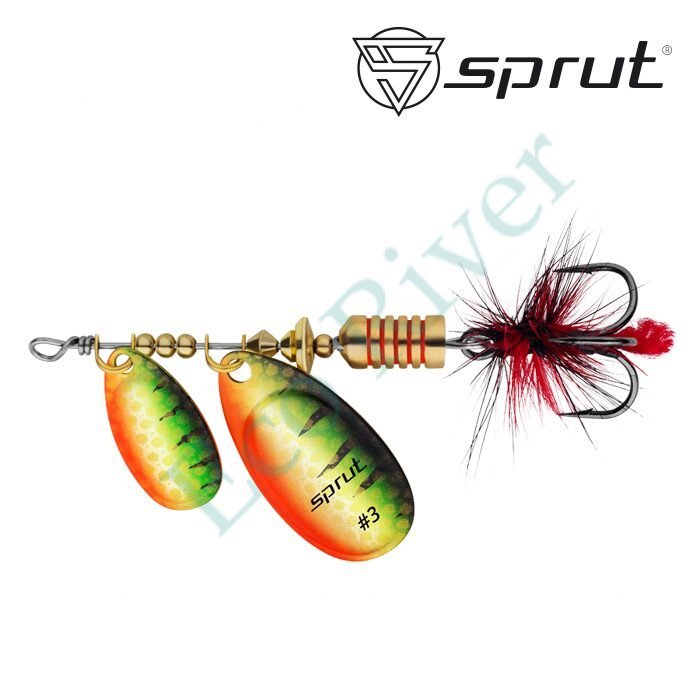 Блесна Sprut Alba Tandem Spinner №3 9г/GP