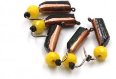 Мормышка вольф. безнасадочная Яман Столбик №8, d-3 мм, L-9.5 мм, вес 1,40 гр., кристалл желтый,  ц