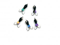 Мормышка вольф. безнасадочная Яман Черт с петлей с коронкой из никеля (короткий), d-4 мм, вес 1,1