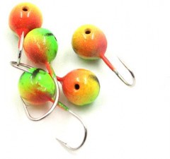 Мормышка вольфрамовая Яман Шар с отв, р.4, вес 0,60 цв.окунь(уп.5 шт.)