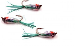 Мормышка Яман Малек пыздрик с ушком, L-13 мм, вес 0,15 г, кр. Kumho №12, цв. зеленый (уп. 3 шт.)