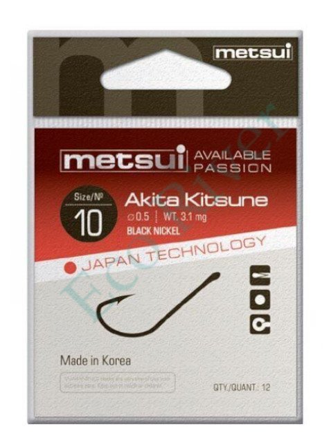 Крючок Metsui akita kitsune bln №10 12шт AK-BLN-10