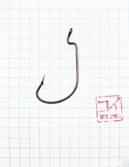 Крючок KOI OFFSET WORM , размер 2/0 (INT), цвет BN, офсетный (10 шт.)/75/
