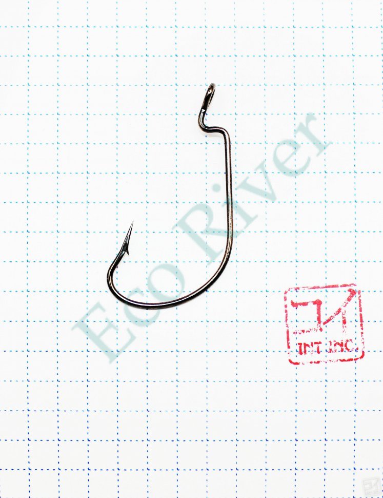 Крючок KOI OFFSET WORM , размер 2/0 (INT), цвет BN, офсетный (10 шт.)/75/